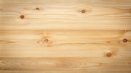 Aufkleber - Close-up view of a smooth, light brown wooden surface with natural knots and grain patterns