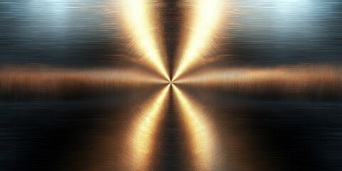 Poster - Abstract metallic design showcasing radiating light effects in a contemporary style