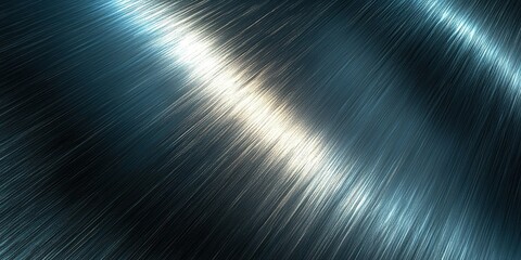 Poster - Gleaming metallic surface reflecting light with dynamic streaks and textures