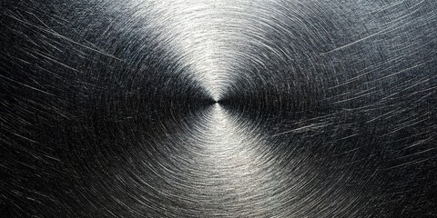 Poster - Metallic surface with concentric patterns reflecting light creates a unique visual effect