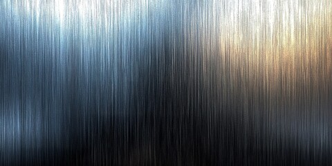 Poster - textured glass surface reflecting light with a cool tone and warm undertones at twilight