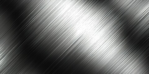 Poster - Shimmering metallic texture with diagonal lines creating a dynamic visual effect in subtle light