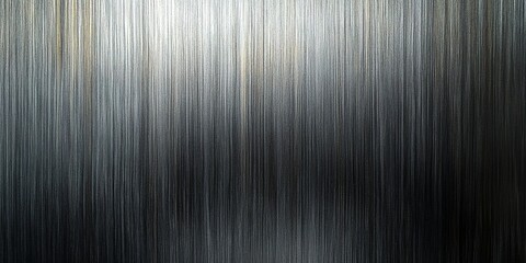 Poster - Metallic surface with brushed texture reflecting light in an industrial setting