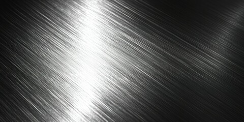 Poster - Streaks of light reflecting on brushed metal surface during soft lighting conditions