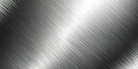 Poster - metal surface with a brushed texture reflecting light in a clean, modern environment