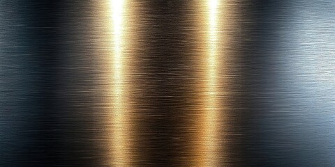 Poster - shimmering metallic surface reflecting light in an abstract design at night