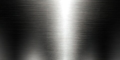 Poster - Shiny metallic texture with brushed finish reflecting light in an industrial setting
