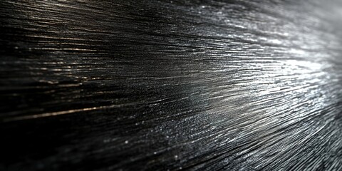 Poster - Abstract texture of dark wood with subtle light reflections creating a dynamic visual effect