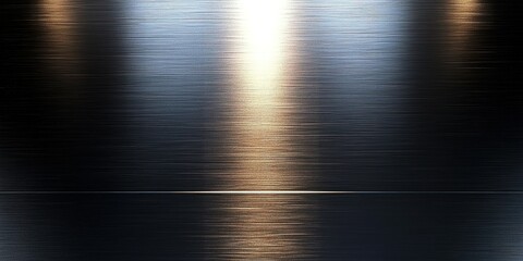 Poster - Reflective metal surface with dynamic lighting and soft textures during an artistic display