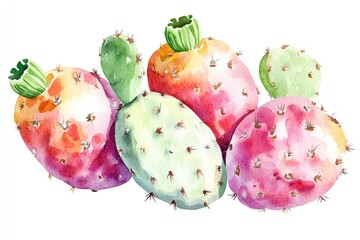 Poster - A cluster of ripe cactus fruits, often used as a still life or in food-related compositions