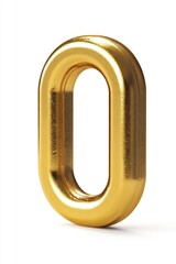 Aufkleber - A single gold letter 'O' on a white background, perfect for branding or design projects