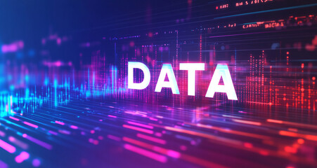 Poster - Visual representation of data trends with vibrant colors reflecting modern technology insights