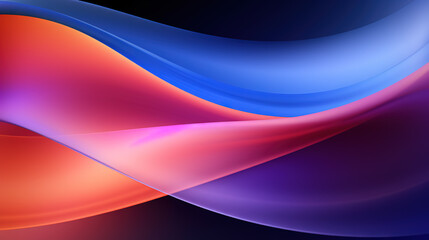 Wall Mural - Vibrant abstract blue and purple waveform with fluid motion and colorful gradients