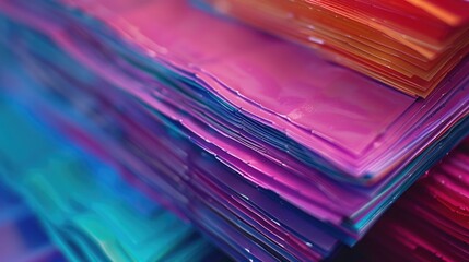 Poster - A collection of colorful envelopes stacked on top of each other