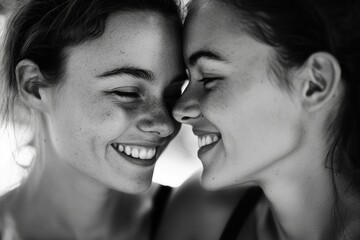 Poster - Two female friends or colleagues posing together