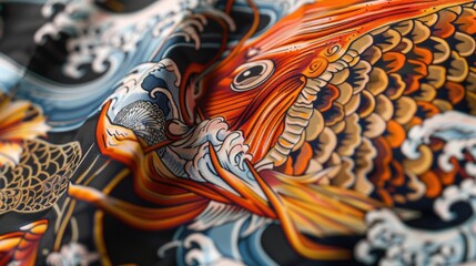Poster - A close-up view of an art piece on a table, perfect for showcasing details