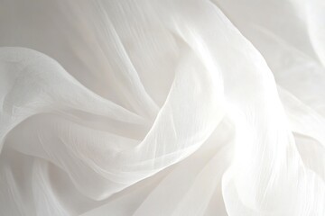 Poster - A close-up view of a white fabric, ideal for use in textile design or product photography