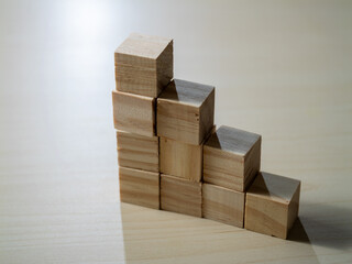 Aufkleber - Minimalist workspace building blocks for growth mindset and creative progression