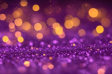 Poster - A vibrant purple and yellow background filled with twinkling lights, perfect for a futuristic or celebratory scene