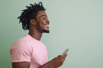Poster - A person holding a cell phone, suitable for technology or social media related use