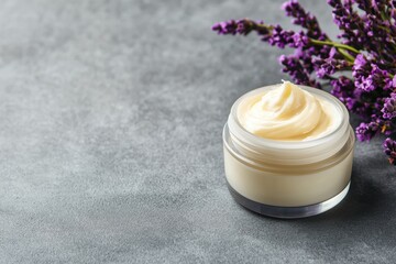 Poster - Luxury lavender face cream enhancing skincare routine