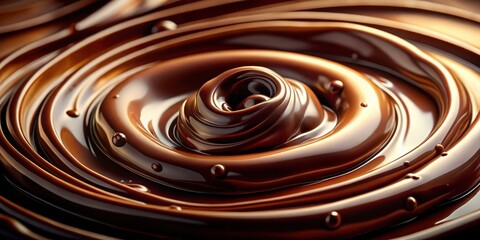Poster - A Swirling Vortex of Rich, Melted Chocolate, Creating a Captivating Display of Texture and Depth