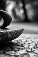 Poster - A historic monument photographed in black and white