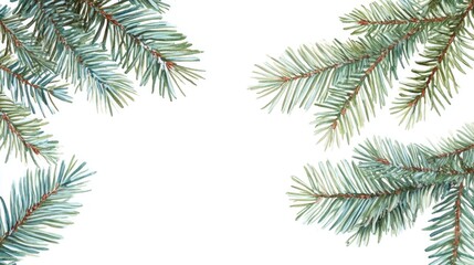 Poster - A detailed view of a pine tree branch with needles and cones