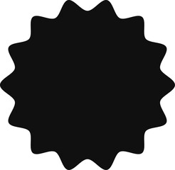 Poster - Sleek black starburst design with wavy edges adds energy and power to projects. Retro and modern, perfect for labels and stickers