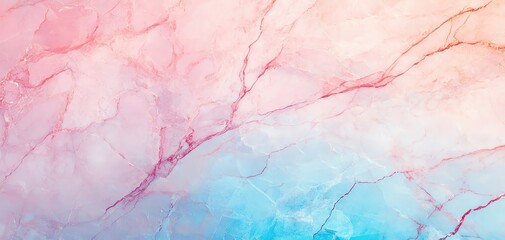 Poster - A beautiful gradient marble background with soft pink and blue tones for creative use.