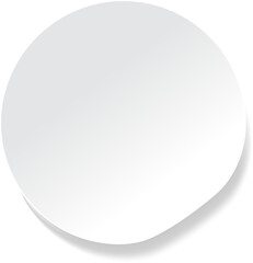 Poster - Round white blank sticker with a shadow, perfect for personalizing with your own messages or designs. Ideal for adding a custom touch to any project or promotion