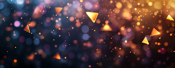Poster - Bright geometric shapes and vibrant colors create a festive atmosphere in a celebratory setting
