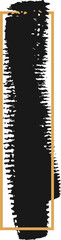 Poster - Sleek black brush stroke with jagged edges framed in gold, creating a modern minimalist design for banners, posters, and more