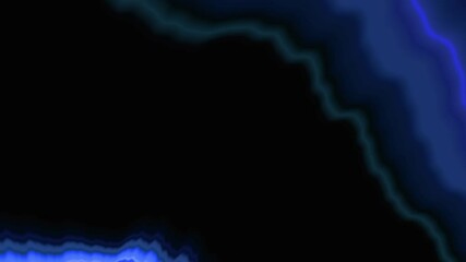 Wall Mural - Flowing blue abstract marble wave on black. Simple modern background animation