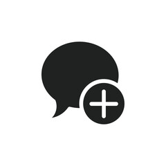Poster - Add chat icon web design in vector