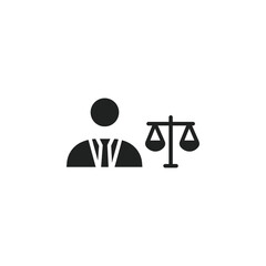 Aufkleber - Attorney in law icon web design in vector