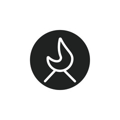 Poster - Campfire icon web design in vector