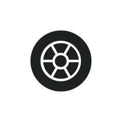 Aufkleber - car wheel icon web design in vector