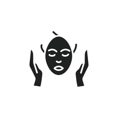 Poster - face massage icon web design in vector