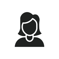 Poster - Female Avatar icon web design in vector