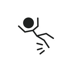 Aufkleber - fall accident icon web design in vector