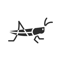 Aufkleber - Grasshopper icon web design in vector