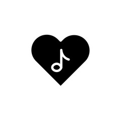 Poster - Heard heart note icon web design in vector