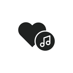 Aufkleber - Heard heart note icon web design in vector