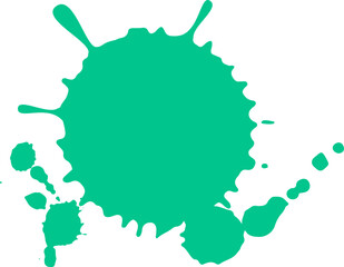 Poster - Vivid green paint creates a dynamic splash, adding a vibrant burst of color against a clean white backdrop, perfect for designs seeking energy and visual impact
