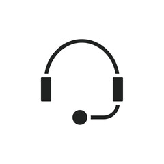 Poster - Helpdesk Headphone icon web design in vector