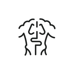 Poster - human body anatomy icon web design in vector