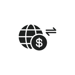 Poster - International money transfer icon web design in vector
