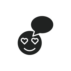 Poster - Lady Love Smiley Message icon web design in vector