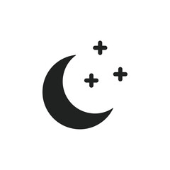 Poster - Moon and stars icon web design in vector